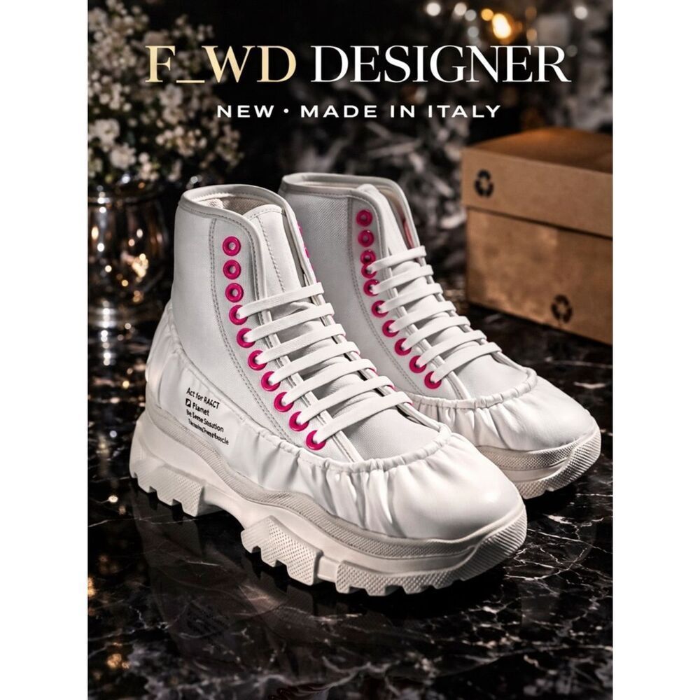 F_WD XP3 Xplore Chunky Sneakers White Pink EU 37 Platform Hiking Style Italy NEW